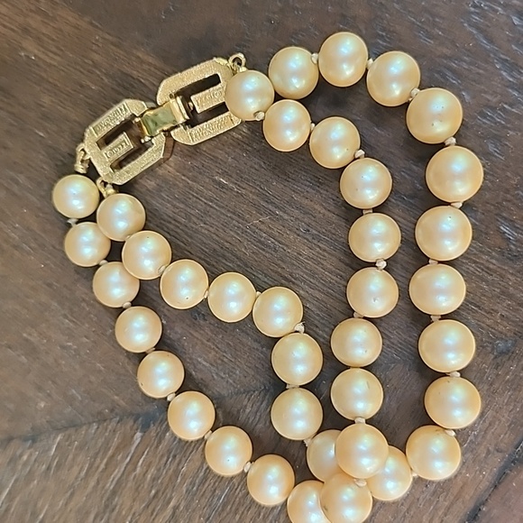 Givenchy Jewelry - Givenchy 1977 Gold Faux Pearl Bracelet
